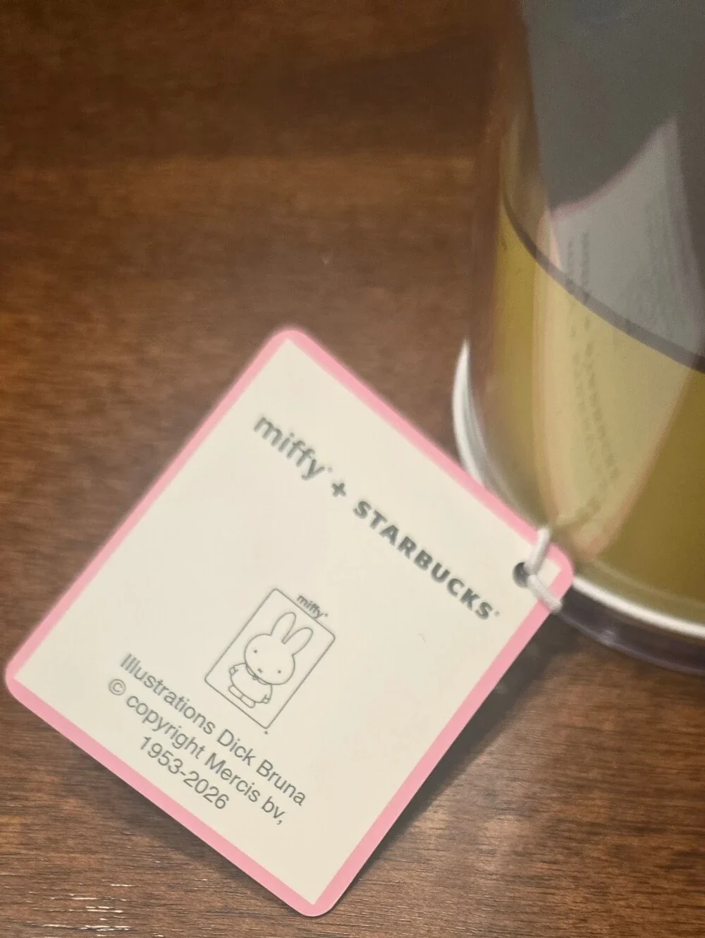 Miffy NWT Starbucks Pastel Pink-Trim Tumbler